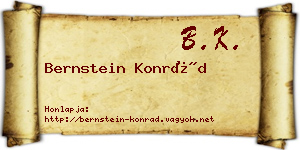 Bernstein Konrád névjegykártya